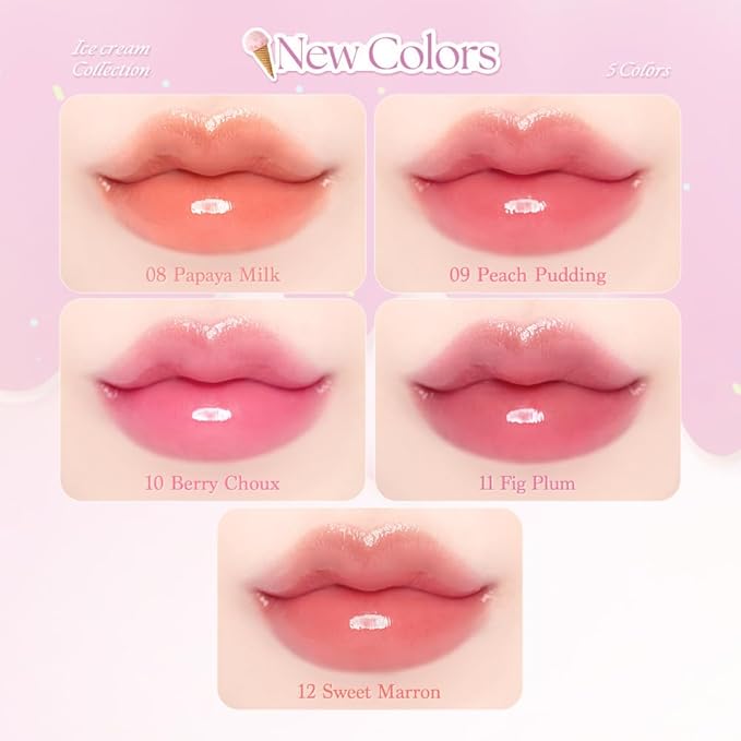 dasique Juicy Dewy Tint (10 Berry Choux) 0.12 oz | Light Application with moisture | Long-wearing Glossy Lip Stain, Non-sticky | Vegan, Cruelty-free | K-beauty