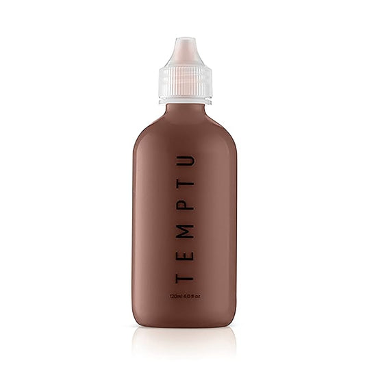 TEMPTU S/B Silicone-Based Airbrush Foundation: Professional Long-Wear Liquid Makeup, Sheer To Full Coverage For A Hydrated, Healthy-Looking Glow & Luminous, Dewy Finish On All Skin Types, 010 Cappuccino, 4 Fl Oz
