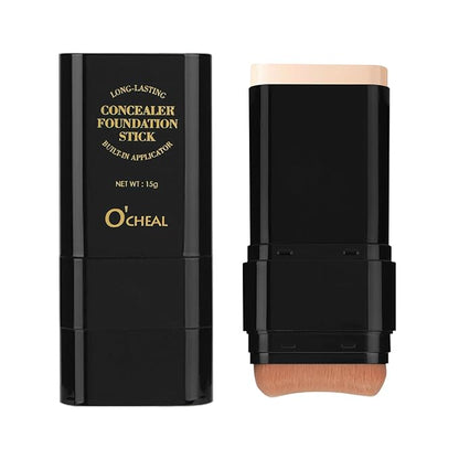 O'CHEAL Face Foundation Contour Stick Long-wear Lightweight Brighten Stick Blemish Contouring Face Concealer Beauty Makeup 02#NATURAL