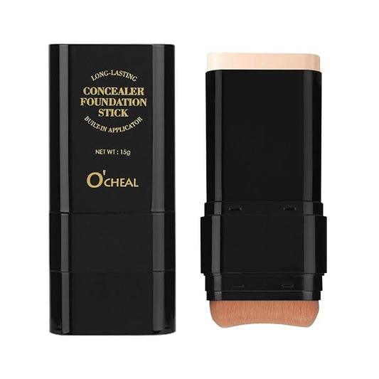 O'CHEAL Face Foundation Contour Stick Long-wear Lightweight Brighten Stick Blemish Contouring Face Concealer Beauty Makeup 03#LIGHT SKIN