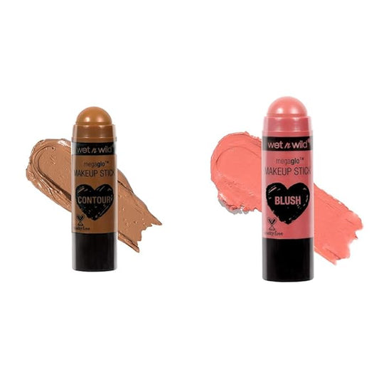 wet n wild MegaGlo Makeup Stick Bundle - Where's Walnut? & Pink Floral Majority
