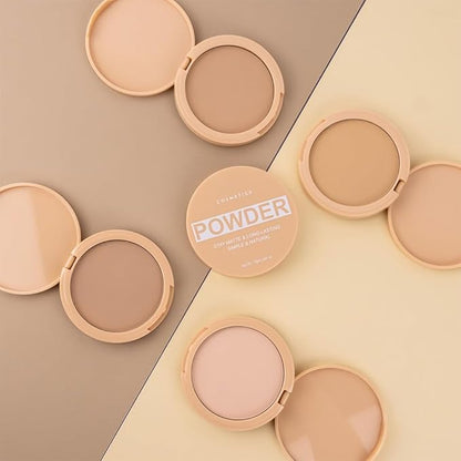 Pressed Matte Face Powder Makeup & Setting Powder for Poreless Wrinkle Blurring Contour Concealer Finishing,Lightweight,High Coverage,Shine Control (Dark Brown-Matte-04, 1.71OZ(Pack of 1))