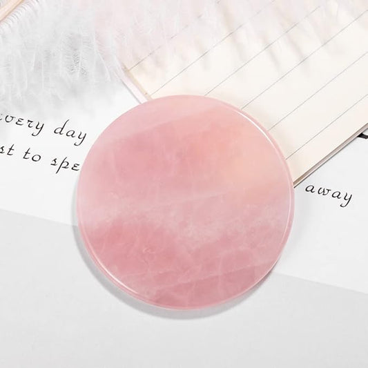Beaupretty 5 Pieces Grafted Eyelash Jade Stones Eyelash Extension Pallet Holder Round Pallet Pad Resin Nail Art Plate Palette Makeup Palette (Pink)