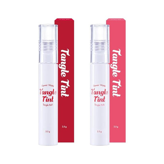 BEAUTY PEOPLE Long Lasting Flower Dew Water Lip Tint with Vitamin-Packed Fruit Extracts for Hydrated Lip Stain (Red, Pink 7ml)