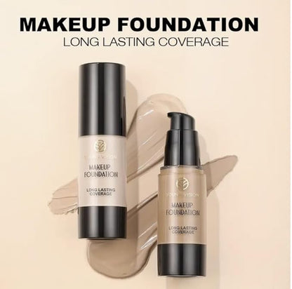 Long-Lasting Flawless Foundation, 30ml, Smooth, Lightweight, Moisturizing