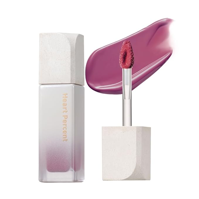 Heart Percent Dote On Mood Pure Glow Tint, Watery & Lightweight Moisturizing Lip Stain Long Lasting Liquid Lipstick 6.8g, 16.Geek & Mauve