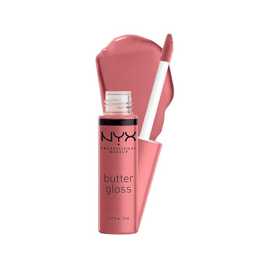 NYX PROFESSIONAL MAKEUP Butter Gloss, Non-Sticky Lip Gloss - Tiramisu (Brown) (Pack of 2)