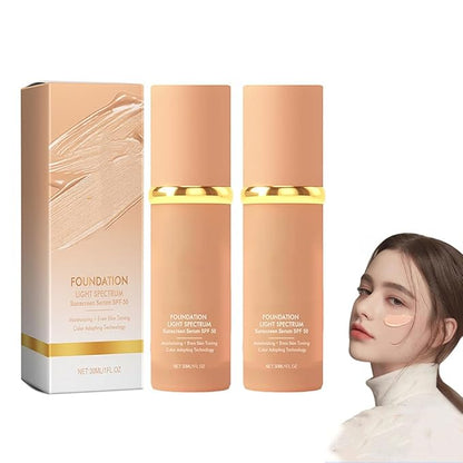 Imaginaryl Concealer, Imaginaryl Makeup, 4-in-1 Imaginaryl Foundation - Medium Coverage with SPF 50+ Light, Moisturizing Foundation (2-PCS, One Size)