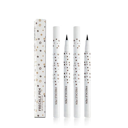 2 Colors Freckle Pen Waterproof Long-lasting Quick Dry Small Spot Natural Lifelike Freckle Makeup Pen (Dark Brown)