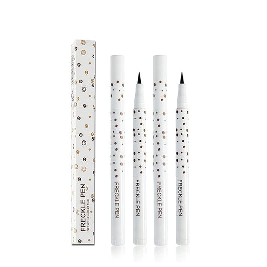 2 Colors Freckle Pen Waterproof Long-lasting Quick Dry Small Spot Natural Lifelike Freckle Makeup Pen (Dark Brown)