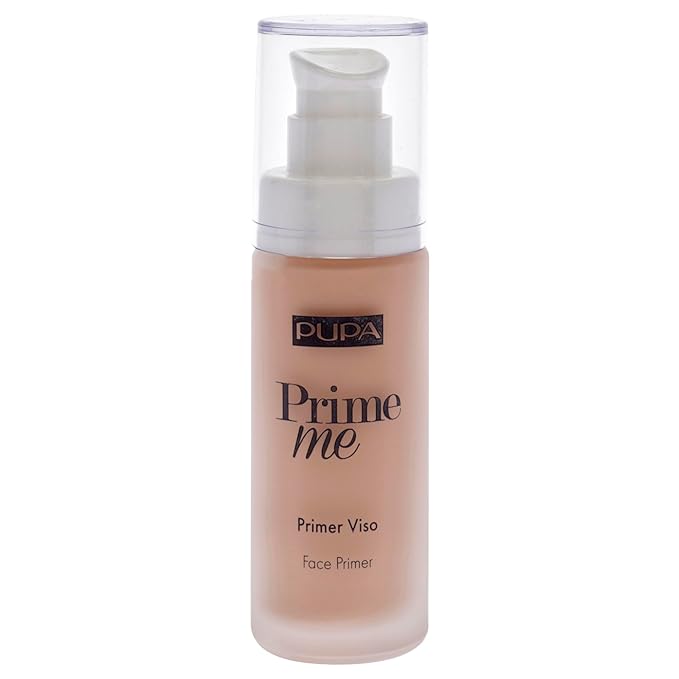 PUPA Milano Prime Me Corrective Face Primer - Pre Make-Up Face Base - For Dull-Looking And Lifeless Skin - Evens Out The Skin Tone, Giving It A Glowing And Fresh Appearance - 005 Peach - 1 Oz