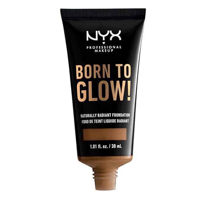 NYX PROFESSIONAL MAKEUP Born To Glow Naturally Radiant Foundation, Medium Coverage - Sienna