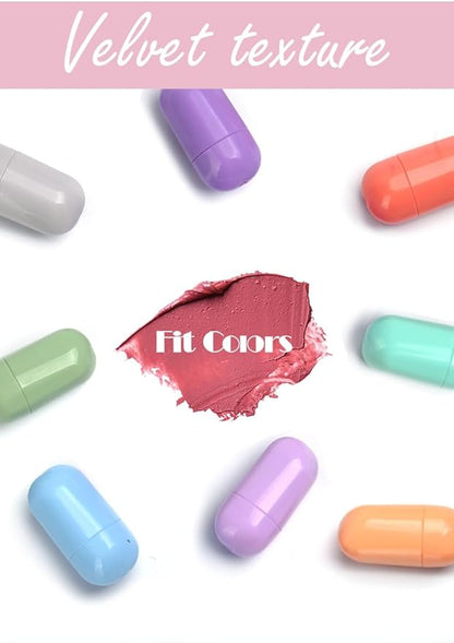 SWANNA Mini Lipstick Set, 8 Color Capsule Lipstick, Matte Lipstick Set, Waterproof Long Lasting Mini Capsule Lipstick Set, Long Lasting Mini Matte Lipstick Lip Gloss, Multi Color Matte Lipstick