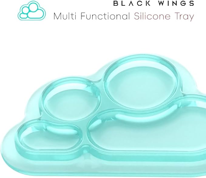 Blackwings Multi-Use Silicone Palette for Makeup, Nail Art, Lashlift & Painting, Cloud Design Style, Reusable Blending Board with Customizable Zones, Portable & Easy Clean for Professionals/DYI