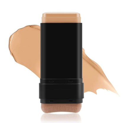 Boobeen Full Coverage Foundation Stick, Cream Foundation Makeup With Brush, Longwear Concealer And Contour Stick With Matte Finish To Cover Blemishes