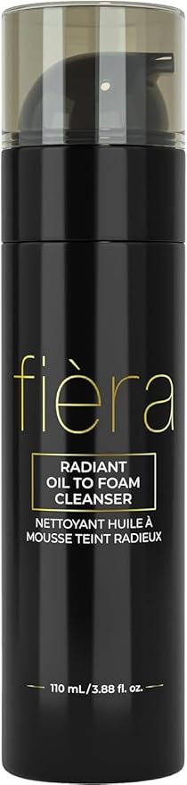 FIÈRA Oil to Foam Daily Facial Cleanser – Truffle Oil Complex, Fermented Plant Oils & Glycerin, Moisturizing and Nourishing, Soap-Free, Cruelty-Free, All Skin Types, 110ml 3.88 fl oz