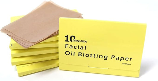 Natural Hemp Oil Control Paper, Blotting Paper , Absorbing Sheets for Oily Skin Care (size 3.5In x 2.4In) 50 Sheets x 6 (300 Sheets),Made in Korea, AJ12