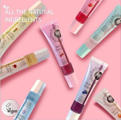 ROSÉE & CO Rosee Lip Gloss Vegan & Cruelty Free Treatment, Professional Make up, Long Lasting Glossy with Shea Butter, Moisturize, Protect & Smooth, High Shine, Non-Sticky (g. Strawberry Flush, 0.5)