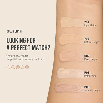 Idol Cover Concealer - Full Coverage, Lightweight, Sweat & Water Proof, Long-lasting, Lightweight, Conceales Dark Circles, Fine Lines, Redness, 0.22 Oz. (Y01 Light Beige, 0.22 Oz.)
