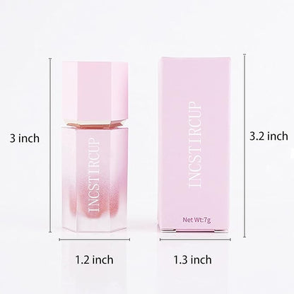 Soft Cream Liquid Blush, Creamy Liquid Blush Makeup with Cushion Applicator for Cheeks, Lip, Eyes, Buildable Pigment, Weightless, Long-lasting, Dewy Finish, Smudge Proof, Natural-Looking (03#)