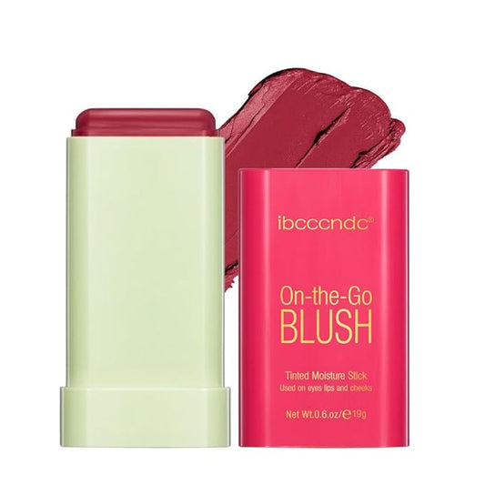 Blush Stick for Cheeks and Lips, On-the-Go Blush, Hydrating Solid Cheek Tint, Makeup Stick for Beautiful and Natural Shades, Tinted Moisture Stick Ued on Eyes Lips and Cheeks