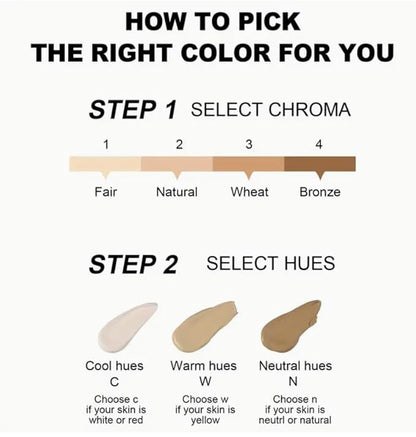 Liquid Foundation with Moisturizer, 1 fl oz, 6 Shades, Long-Lasting Coverage, Flawless Finish