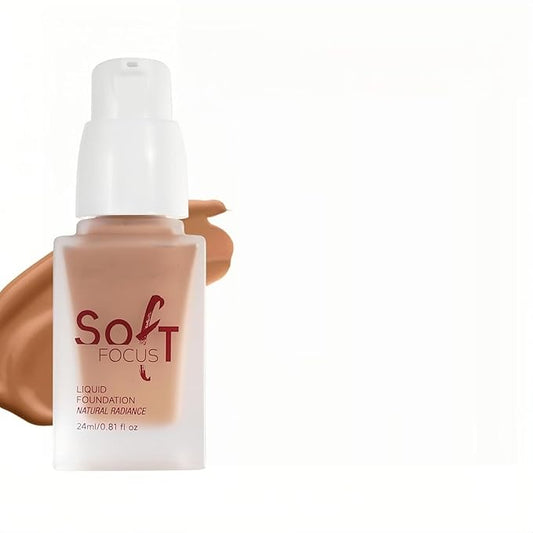 Full Coverage Foundation 10 Colors Natural Lightweight Smooth Creamy Foundation Long-lasting Longwear Matte Oil-Control Foundation (Color 08)