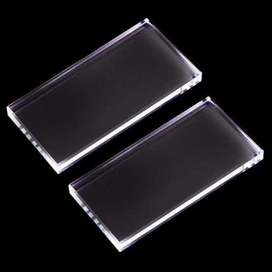 GSHLLO 2 Pcs Nail Art Glass Board Gel Polish Color Dish DIY Makeup Mixing Palette Drawing Painting Color Palette Eyelash Extension Adhesive Glue Pallet