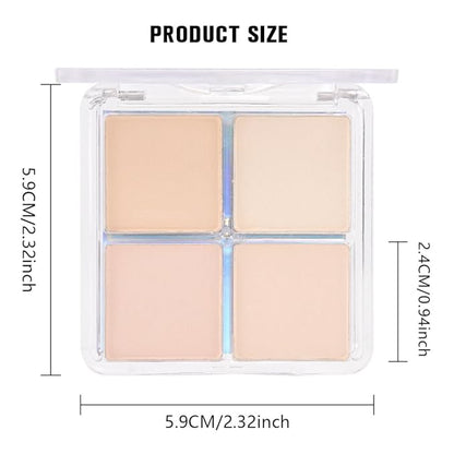 4 Colors Light Beige Nude Pink Ivory Eye Shadow Powder Palette Makeup, Neutral Matte Shimmer Cream Quad Eyeshadow Palette for Women Highly Pigmented Waterproof, paleta de sombras de ojos, Vegan, 10
