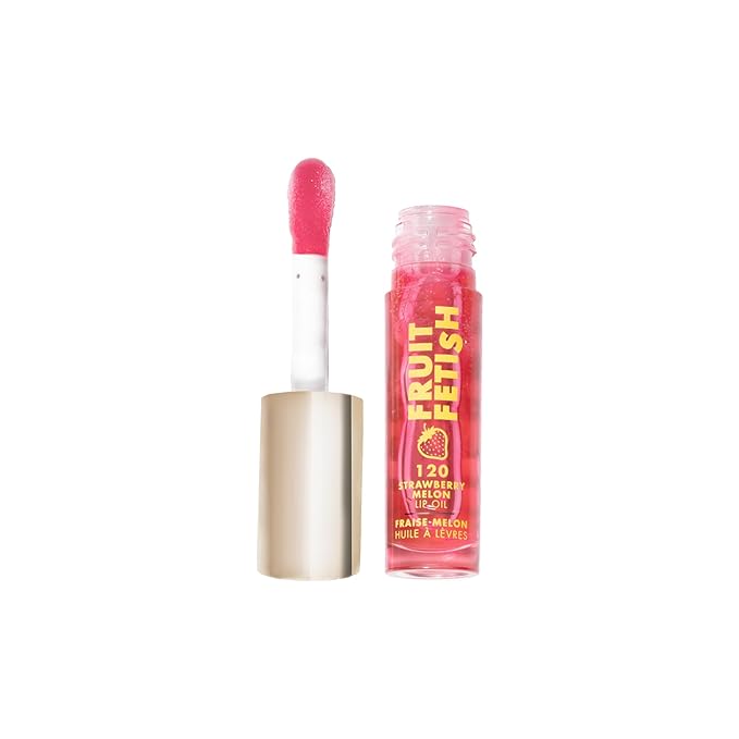 Milani Fruit Fetish Lip Oil with Vitamin E for Instant Hydration, Fruit Extract Infused Lip Treatment and Moisturizing Lip Gloss - Strawberry Melon