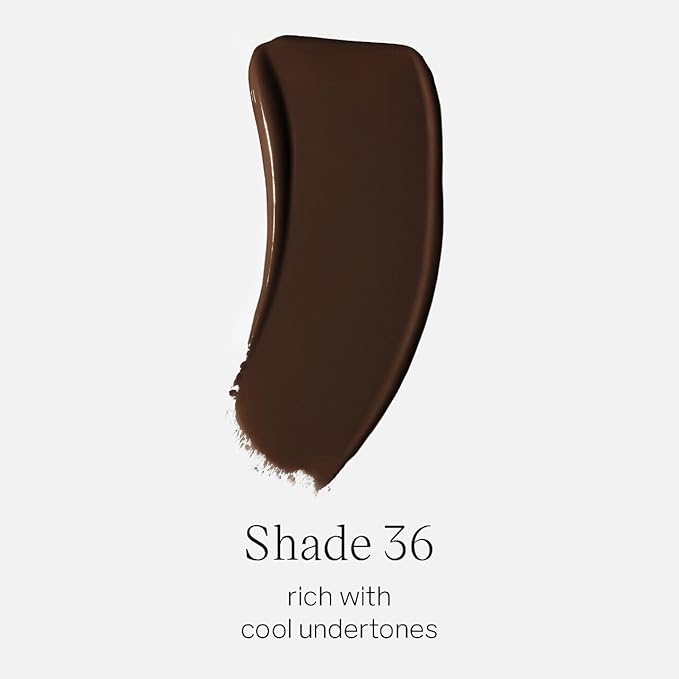 Saie Glowy Super Skin Tint Liquid Foundation - Hydrating Serum Foundation with Lightweight, Medium Coverage - Formulated with Hyaluronic Acid to Hydrate, Brighten and Plump - Shade 36 (1.01 oz)