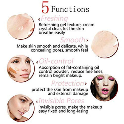BestLand 5PCS Liquid Foundation Set Matte Full Coverage Oil Control Breathable Invisible Cover Concealer with Face Primer, Foundation Brush, Makeup Sponge (102 Nude)