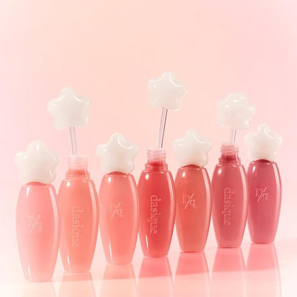 dasique Pure Water Lip Gloss 0.09 oz | Variety of Colors | Dewy Gloss | Buildable Gloss Tesxture | Non-Sticky | K-beauty (#13 Mauve Grape)