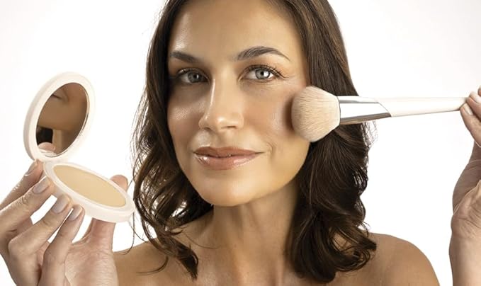 FARMASI Makeup BB All in One Powder, Lightweight, Long-Lasting Medium-Full Coverage with Flawless Finishing, will Look More Natural and Smooth Than Ever, 0.5 oz, Cool Light