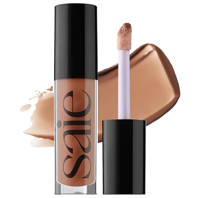 Saie Glossybounce - Hydrating Lip Gloss and Tinted Lip Oil Hybrid with Hyaluronic Acid & Jojoba Oil for Non-Sticky, Ultra-Shiny, Plump & Soft Lips - Everyday Makeup Essential - Push (.17 oz)