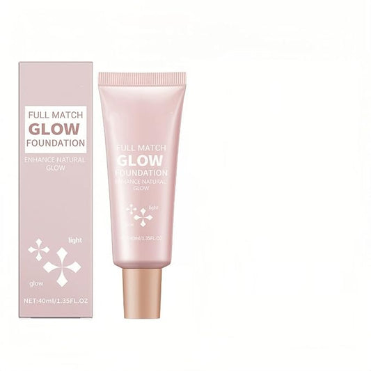 Glow Foundation 4 Colors Lightweight Smooth Hydrating Long-lasting Oil-Control and Natural Shiny Foundation (Color 02)