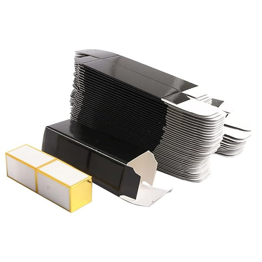 COSIDEA 50 PCS Empty Black Lip Gloss Boxes W28 xW28 xH89mm / W1.02xW1.02xH3.5 inch, Cosmetic Perfume/Mascara Box Packaging for Small Business Wholesale, small Kraft Paper Box Luxury Holder Wrapping
