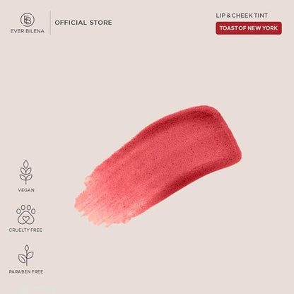 EVER BILENA Lip & Cheek Tint 3ml | Multi-Use Liquid Tint for Natural Lip & Cheek Color | Buildable, Long-Lasting Formula | Everyday Makeup Essential (TOAST OF NEW YORK, 3ML)