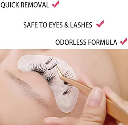Cream Eyelash Extension Remover 10g Low Irritation for Sensitive Skin, Eyelash Glue Remover Removal Fast Dissolution Lash Tech Supplies for Professional and Salon Use Only (Peach)