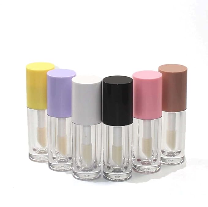COSIDEA 14pcs Empty 6ml big brush lip gloss tubes for DIY lip gloss,White lipgloss containers