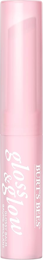 Burts Bees Gloss and Glow Glossy Balm, 100% Natural Origin, Eat, Drink and Be Cherry, 1 Tube (Pack of 2)