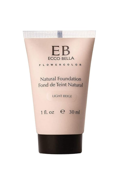 Ecco Bella Liquid Foundation Makeup - Lightweight, Buildable Coverage - Hydrating Foundation - Clean Foundation Makeup, Vegan - Protects & Hydrates Skin - Light Beige
