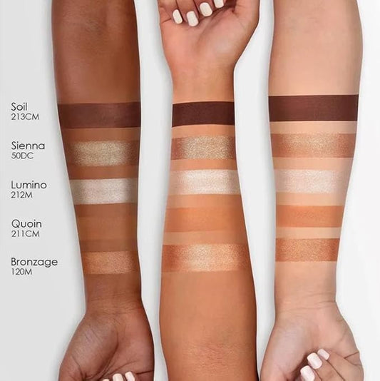 Natasha Denona Mini Nude Eyeshadow Palette Kit - Eyeshadow Palette + Round Eyeshadow Blending Brush. Bonus Premium Korean Sheet Masque with Collagen