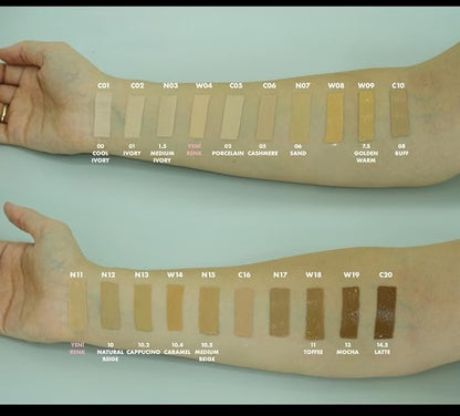 FARMASi Vfx Pro Foundation, Full Coverage Liquid Cream, Lightweight Long Lasting Coverage, Breathable Skin Moisturizer with Color True Matte Blending, Face Makeup, 1 fl. oz / 30 ml - Medium Beige N15