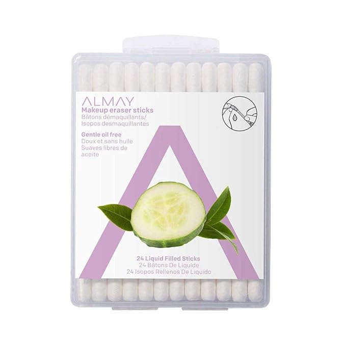 Almay Eye Makeup Remover Sticks with Aloe, Oil Free, Hypoallergenic-Fragrance Free, Dermatologist & Ophthalmologist Tested, 24 Count (Pack of 1)