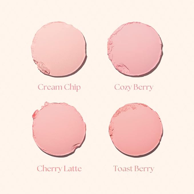 Dasique Blending Mood Cheek #07 Candy Berry | 4 Blendable Shades in Lightweight Smooth Powder | Vegan | Blush