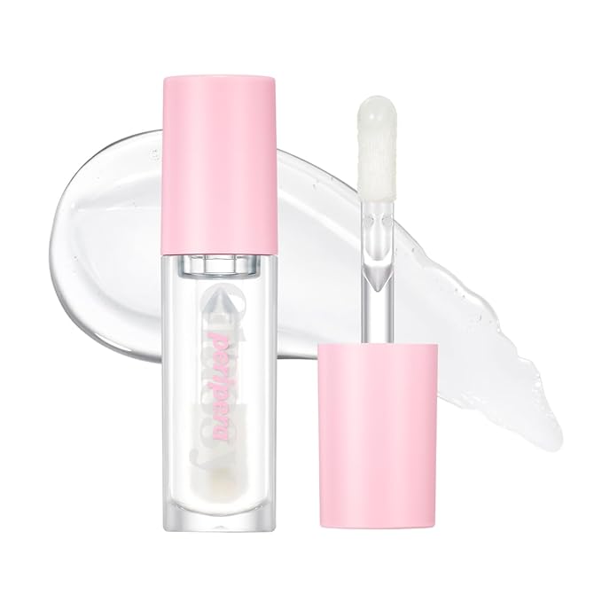 Peripera Ink Glasting Lip Gloss, Non-Sticky, Gloss Shine, 4XL Wand for Easy Application, Korean Lip Gloss, Fuller Looking Lips, Buttery Soft, Long Lasting Lip (001 CLEAR)