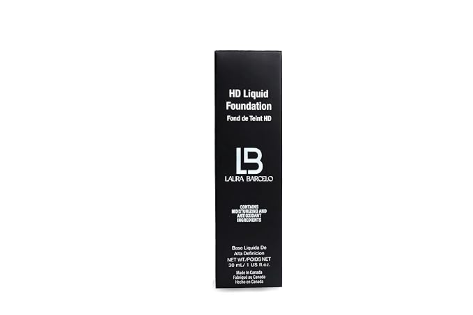 LB HD Liquid Foundation – Makeup Foundation with Hyaluronic Acid, Vitamin E – Hydrating Full Coverage Foundation for Smooth Complexion – Paraben-Free Formula for All Skin Types – Light Porcelain