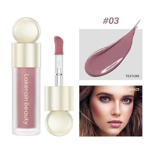 GL-Turelifes Soft Cream Blush Makeup, Liquid Blush for Cheeks, Natural-Looking Long Lasting, Smudge Proof, Velvet Mousse,Dewy Finish, Easy to Blend Blusher (#3)