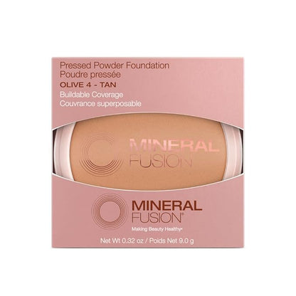 Mineral Fusion Pressed Powder Foundation, Olive 4, 0.32 Ounce (Pack of 2)
